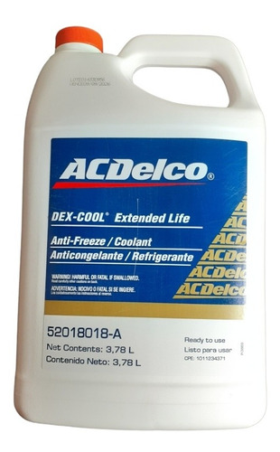 Refrigerante Ac Delco Dex Cool Extended Life 3.78 Lts Origin