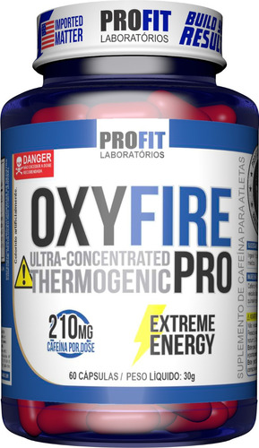 Suplemento Em Cápsula Profit Laboratórios  Termogênico Profit Termogenico Oxy Fire Pro Pote 60 Softgels Cafeína Profit Termogenico Oxy Fire Pro Pote 60 Softgels Em Pote De 0ml