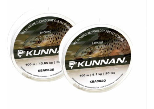 Backing Kunnan X 100m. 20 Lbs. / Ideal Nudos Corredizos