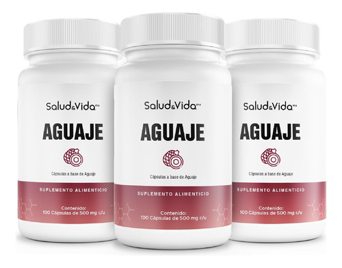 Aguaje Cápsulas 3 Pack - 300 Cápsulas Para 3 Meses