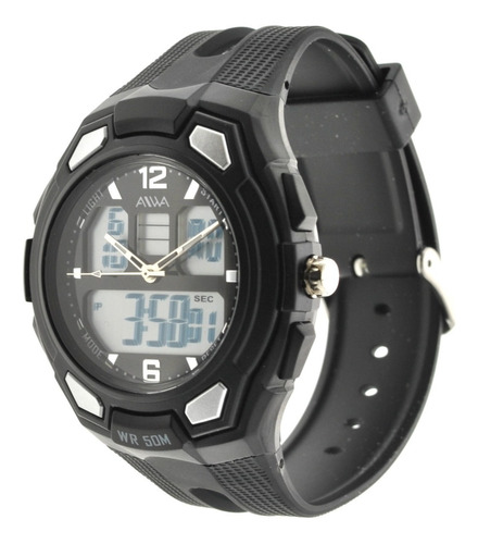 Reloj Hombre Sumergible Aiwa Digital Analógico Sport 5atm 31