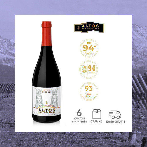Imagen 4 de 5 de Vino Altos Las Hormigas Reserva Malbec Uco - Caja 6 X750ml