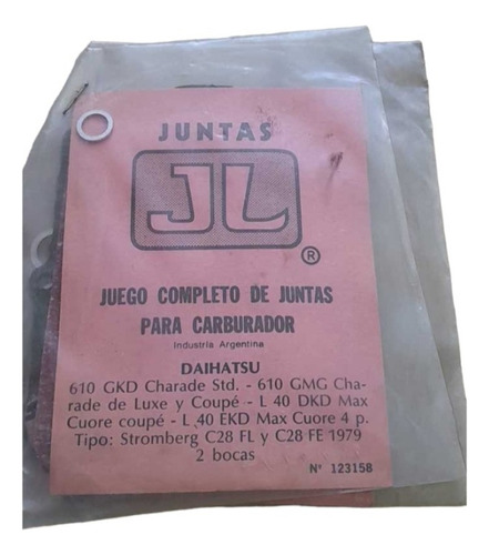 Juntas Carburador Daihatsu Charade Y Otros