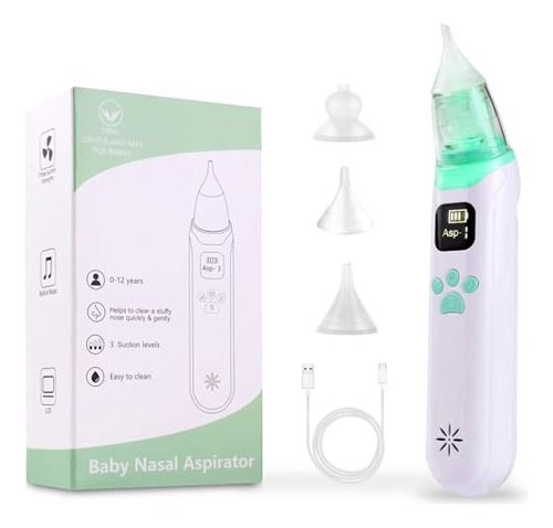 Aspirador Nasal Para Bebés Limpiador Nasal Para Bebés Con 3
