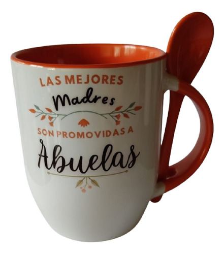 Tazas Con Cuchara Premium 100% Personalizadas A Tu Eleccion.