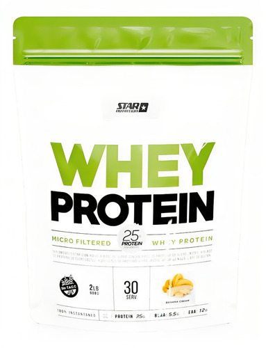 Suplemento En Polvo Star Nutrition Whey Protein Sabor Banana Cream 908g