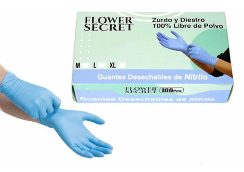 Guantes De Nitrilo Desechable Caja 100 Unid