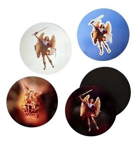 Set Protección Tetragramaton Medalla Y Simbolo 10cm Mdf Casa