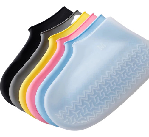 Cubre Zapato Silicona Impermeable Lluvia Gris Gris M
