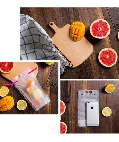 Imagen 8 de 10 de 50 Bolsa Stand Up Pouch Para Bebidas Con Cierre 350 Ml