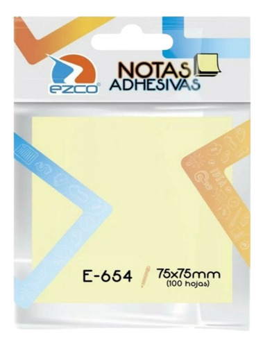 Notas Adhesivas Amarillas 75x75 100 Hojas X 5 Blocks (500 U)
