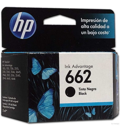Imagen 4 de 8 de Combo 2 Cartucho Tinta Hp 662 1 Negro Cz103al 1color Cz104al