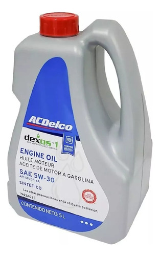 Aceite Acdelco 5w30 Sintetico Dexos Gen 3 Gasolina 5 Lts