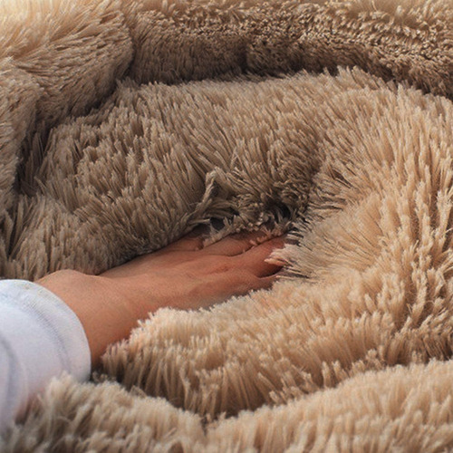 Cama Tipo Dona Antiestres Para Perros Raza Xgrande / Gigante Color Moka
