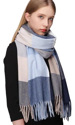 Bufandas A Cuadros Para Mujer, Bufandas De Otoño E Invierno