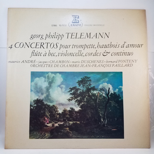 Telemann  4 Concertos - Duschenes Paillard  Vinilo - Ex