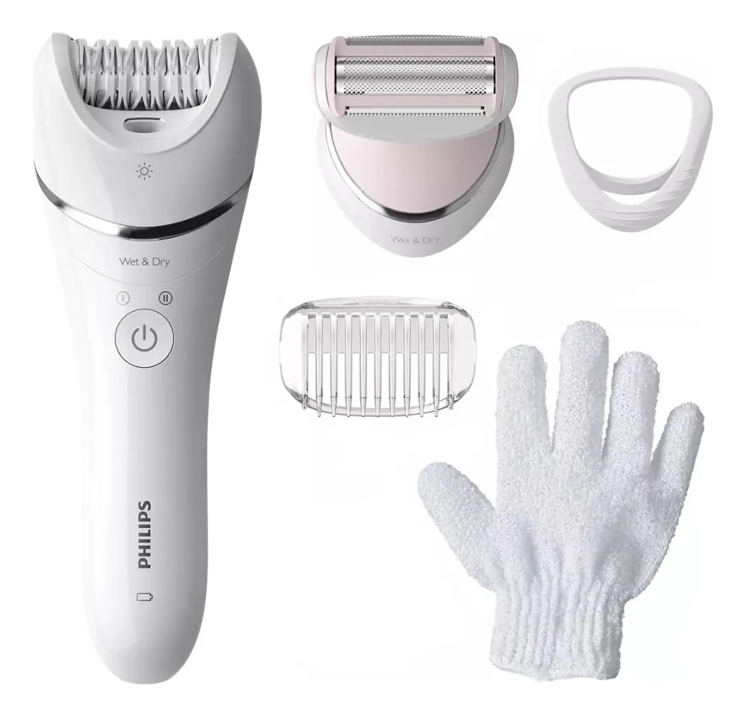 Depiladora Philips Bre712/00 Depila, Rasura Wet & Dry Color Blanco