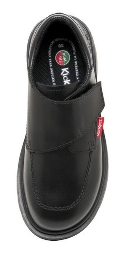 Imagen 2 de 4 de Zapato Colegial Kickers Cuero Abrojo Velcro Kool