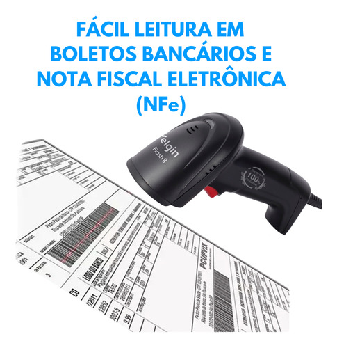 Kit Impressora Não Fiscal Restaurante + Leitor Código Barras Preto