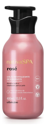 Nativa Spa Crema Hidratante Corporal Rose O Boticario 400ml