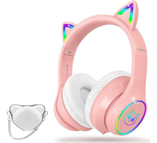 Lobkin Auriculares Bluetooth 5.3 Niños Con Estuche Rgb Led Y