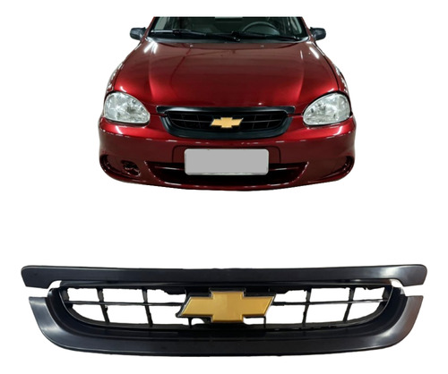Grade Frontal Com Emblema Chevrolet Corsa Hatch 2001