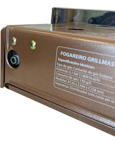 Fogareiro E Churrasqueira Horizontal Viagem Pescaria Camping