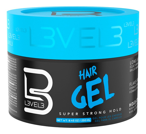 Level 3 Hair Gel De Peinado Super Strong Hold Pelo 250ml