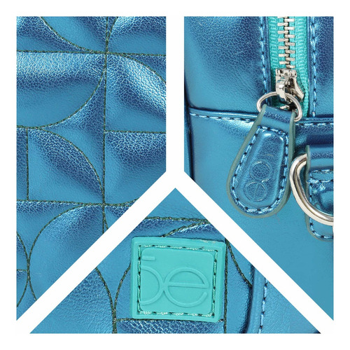 Bolsa Crossbody Para Mujer Metálica Con Bordado Cloe