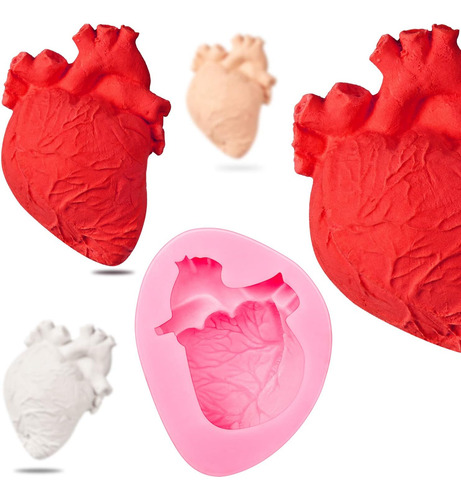 Molde De Mousse De Helado En Forma De Corazón Humano 3d, Mol