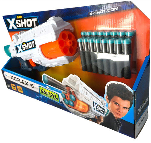 Imagen 4 de 9 de Pistola Dardos X-shot Reflex Tambor Gira Pce 36116 Bigshop