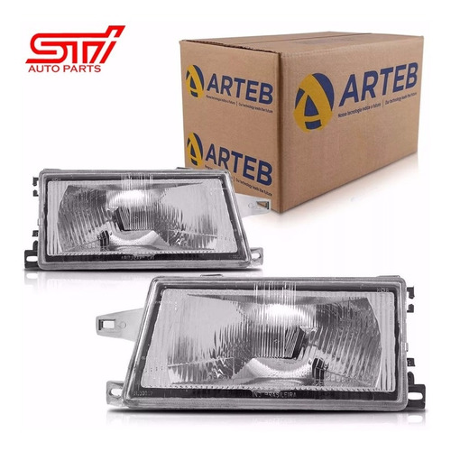 Par Farol Fiat Uno Original Arteb 1991 1992 1993 Cromado