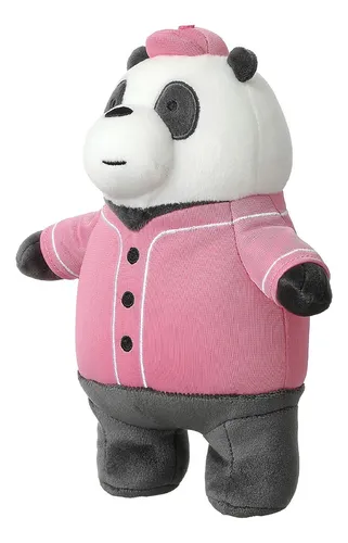 Peluche De Oso Panda Escandalosos Beisbol Rosa Miniso