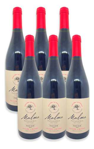 Vino Tinto Malma Patagonia La Papay Pinot Noir 750ml Caja X6