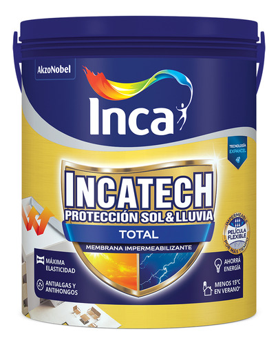 Impermeabilizante Techos Incatech Total Protección 20kg Inca