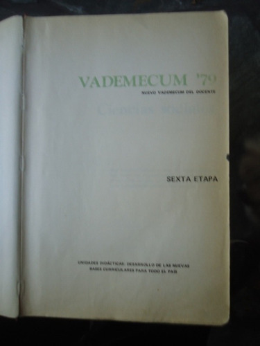 Vademecun 1979 Del Docente - Sexta Etapa (Usado)