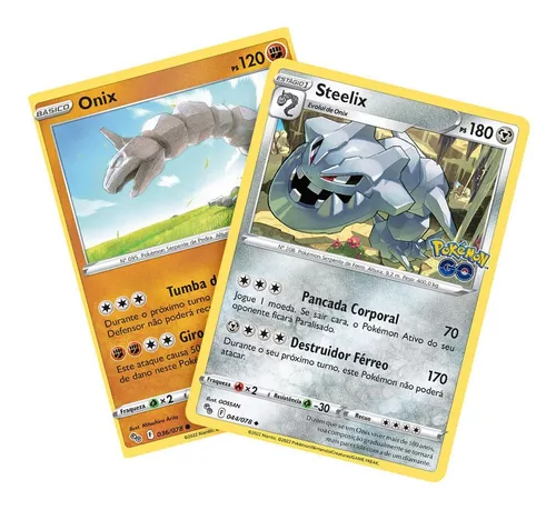 Kit Carta Pokémon Steelix E Onix Pokémon Go