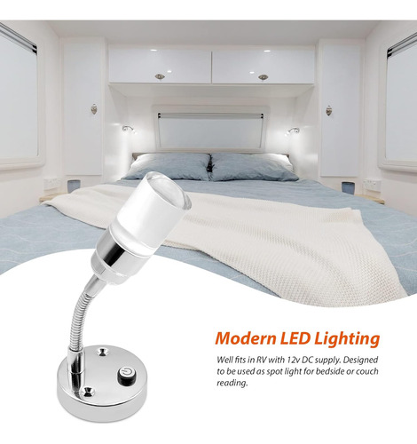 Lámpara De Lectura Led De Vidrio Flexible Programada, ...