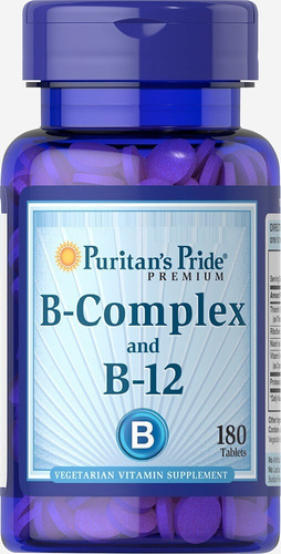 Puritan's Pride | Vitamina B Complex & Vit B12 | 180 Tablets