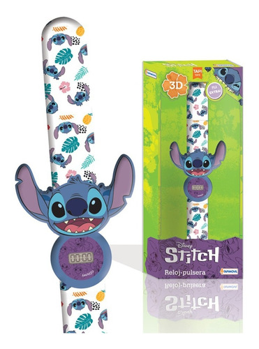 Reloj Pulsera Digital Infantil 3d Disney Stitch Lic Original