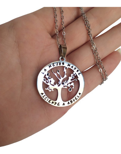 Dije Árbol De La Vida Personalizado + Cadena A Elección 