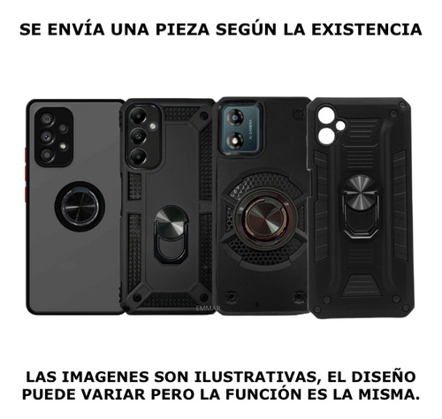 Funda Protector Uso Rudo Con Anillo +mica Gratis Para Huawei