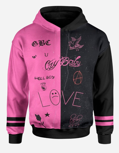 Lil Peep Buzo Con Capucha Unisex Pop Rap Trap Hip Hop Lil Peep (frente Y Espalda)