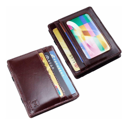 Genuine Leather Slim Zhaoco Minimalist Rfid Magic Wallet 
