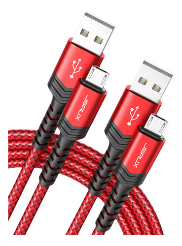 Micro Usb Cable Android, Jsaux (2-pack 6.6ft) Micro Usb A Us