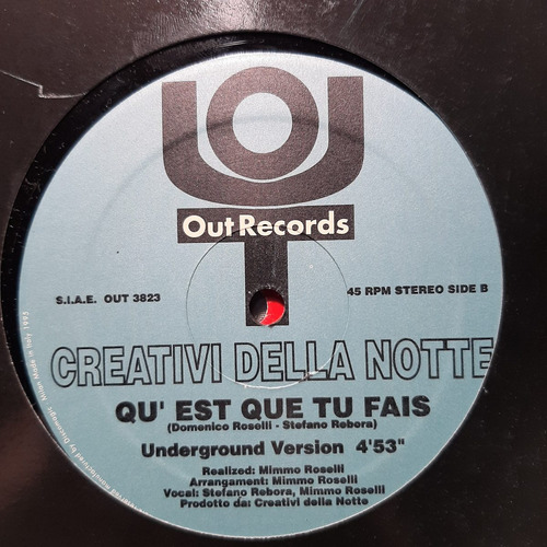 Vinilo Creativi Della Notte Qu Est Que Tu Fais Out E2