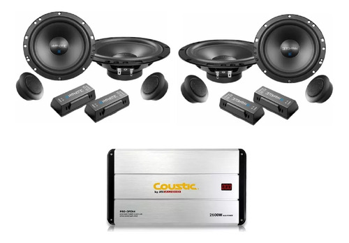 Kit 2 Set De Medios Hypnotic Hs1 65c+amplificador Pro-open4