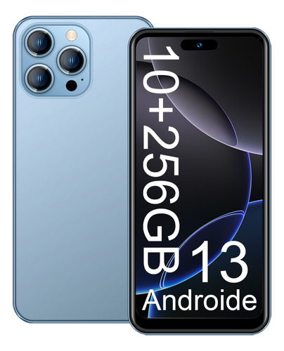 Teléfono Dual Sim 10gb+256gb 8000mah Android 13.0 6.8pulgadas Pantalla Celular Hd Doble Camara 8mp+21mp Smartphone Con Facial Reconocimien