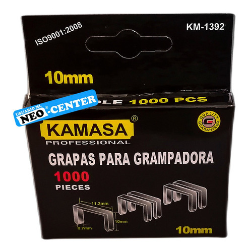 Grapas De 10mm. Para Madera * Para Grapadoras Kamasa