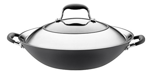 Anolon Wok Cubierto Antiadherente Anodizado Avanzado De 14 P